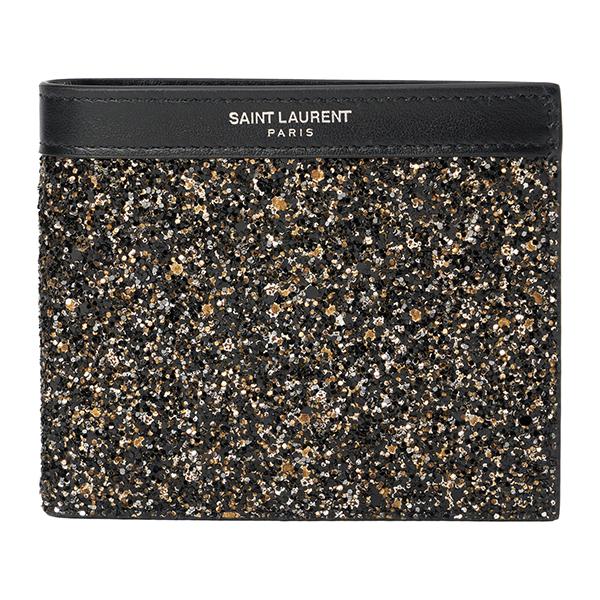 並行輸入 サンローラン 2つ折り財布 ブラック 黒 SAINT LAURENT 396307 9VQ...