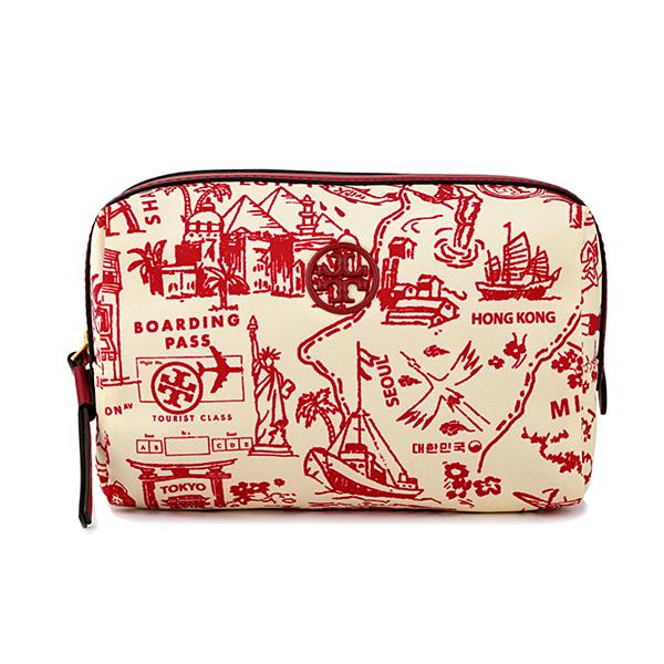 並行輸入 トリーバーチ  ポーチ ペリー ナイロンプリント 74454 987 レッド 赤 爆買