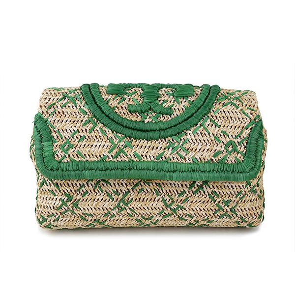 並行輸入 トリーバーチ クラッチ セカンドバッグ TORY BURCH フレミング ソフト ストロー...