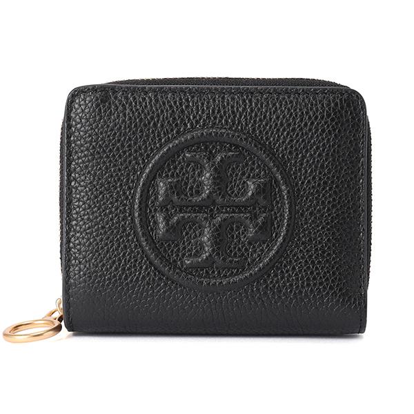 並行輸入 トリーバーチ 2つ折り財布 ブラック 黒 TORY BURCH 74845 001 爆買