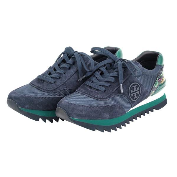 並行輸入 トリーバーチ  スニーカー ソートゥース ロゴ 59984 400 6 NAVY/HAPP...