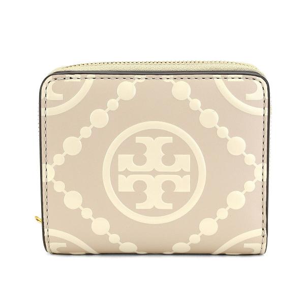 並行輸入 トリーバーチ 2つ折り財布 TORY BURCH Tモノグラム コントラスト エンボス 1...