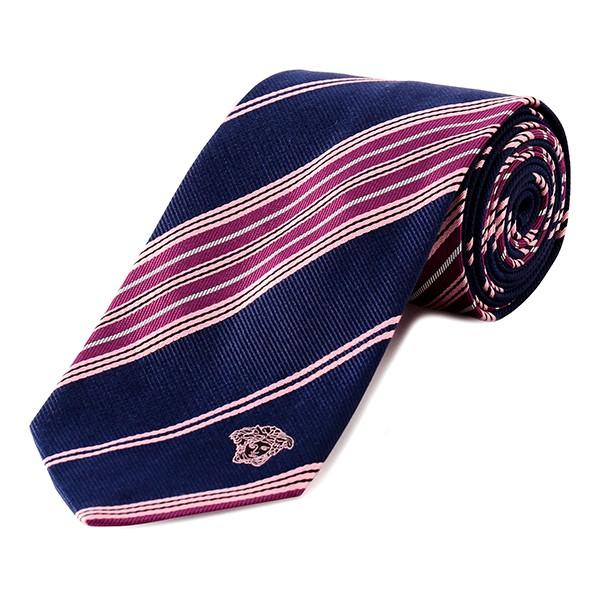 並行輸入 ヴェルサーチ  ネクタイ シルク 0330 0003 ネイビー 爆買
