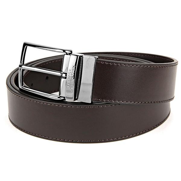並行輸入 ヴェルサーチ ベルト レザーベルト V91007S V239 ブラウン 茶 爆買