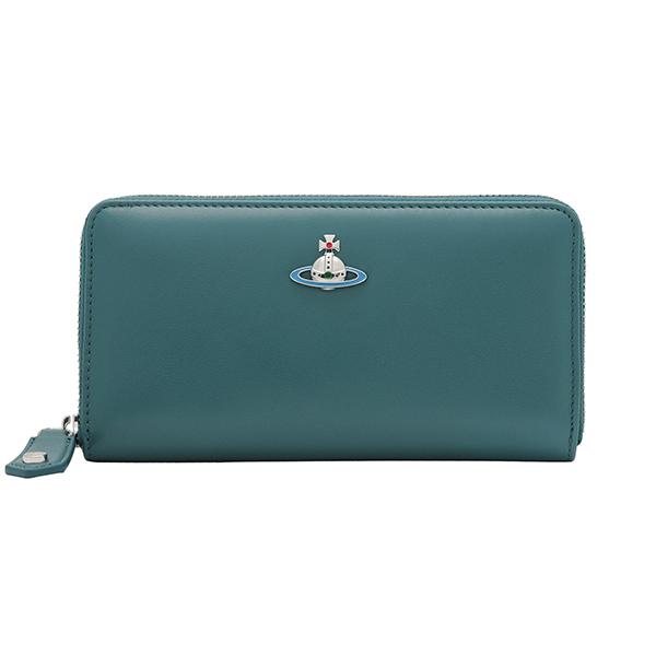 並行輸入 ヴィヴィアン ウエストウッド 長財布(ラウンドファスナー) グリーン 青緑 Vivienn...
