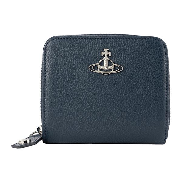 並行輸入 ヴィヴィアン ウエストウッド 2つ折り財布 ネイビー Vivienne Westwood ...