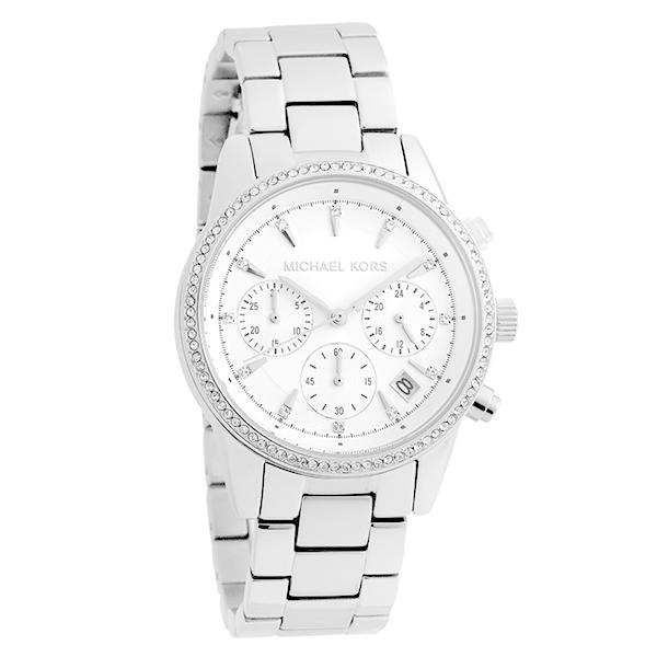 並行輸入 マイケルコース 調節可 MICHAEL KORS RITZ MK6428レディース シルバ...