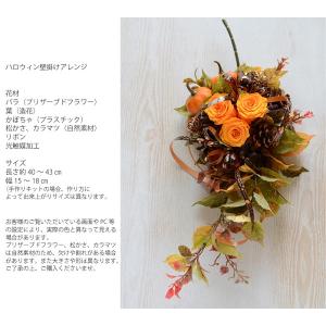 スワッグ 完成品 ハロウィン プリザーブドフラ...の詳細画像2