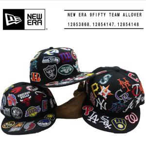 ニューエラ チームロゴ オールオーバー ブラック メンズ /NEW ERA 9FIFTY TEAM ALLOVER  NBA/BLK.NFL/BLK.MLB/BLK 12853868.12854147.12854148