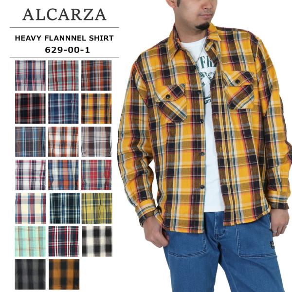 ネルシャツ メンズ 厚手 羽衣シャツ ALCARZA  アルカーザ アメカジ チェックシャツ  秋 ...