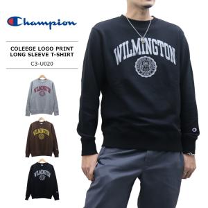 Champion(チャンピオン) MENS COLEEGE LOGO PRINT LONG SLEEVE T-SHIRT / メンズ カレッジロゴプリント 長袖スウェット C3-U020 ユニセックス｜bruno-regas