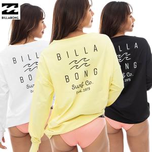 24SS レディース BILLABONG ラッシュガードTシャツ LOGO L/S BOAT NECK TEE BE013-866: 正規品/ビラボン/長袖/BE013866/surf｜brv-2nd-brand
