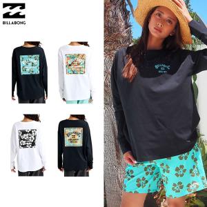 【ネコポス便】26SS レディース BILLABONG ラッシュガードTシャツ BG013-857 MORFY SQUARE LOGO LS TEE RASH : 正規品/ビラボン/長袖/BG013857