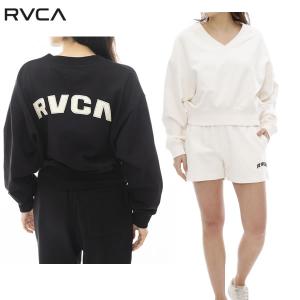 【セットアップ可能】24SS レディース RVCA クルースウェット V NECK SWEAT TOP BE043-001: 国内正規品/ルーカ/ルカ/トレーナー/プルオーバー/BE043001/cat-fs｜brv-2nd-brand