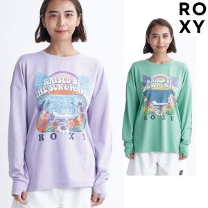 24SS ROXY ラッシュガード DRINK THE WAVE RASH RLY241039: 正規品/レディース/ロキシー/長袖/フィットネス/surf｜brv-2nd-brand