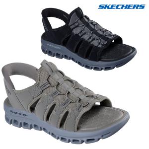 メンズ SKECHERS サンダル 233381 GLIDE STEP SANDAL: 正規品/スリップイン/スリップインズ/スケッチャーズ/グライド/男性用/ハンズフリー/父の日