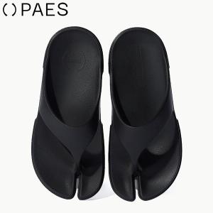 PAES トングサンダル Flipflop PS01: 正規品/ペイズ/フリップフロップ/リカバリーサンダル/ラバーサンダル/タビサン/韓国/足袋/メンズ/レディース/黒/ブラック
