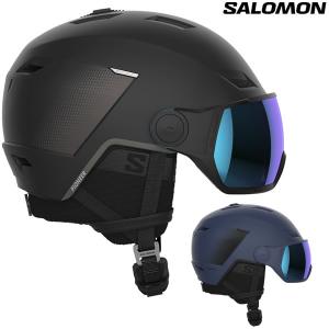 23-24 SALOMON ヘルメット PIONEER LT VISOR : 正規品/パイオニアバイザー/サロモン/メンズ/HELMET/スキー/スノーボード/snow
