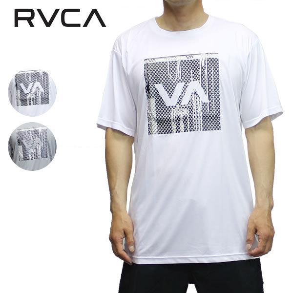 送料込【ゆうパケット】RVCA ラッシュガードTシャツ BOX FILL SS BA042-853:...