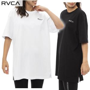 23SS レディース RVCA Tシャツ ドレス RVCA BACK LINE TEE OP BD043-424: 正規品/ルーカ/BD043424/半袖/cat-fs｜brv-2nd-brand