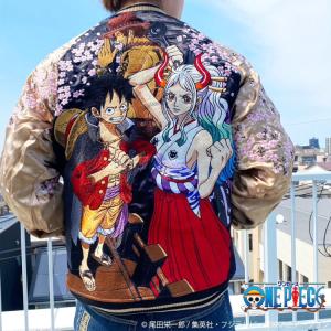 ワンピース ONE PIECE×絡繰魂 約束のスカジャン 233066 アメカジ アニメ 少年ジャン...