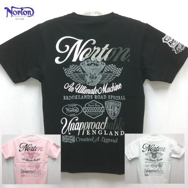 ノートン Norton グラデ刺繍半袖Tシャツ 262N1011 アメカジ バイカー ロッカーズ バ...