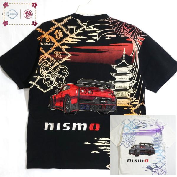 NISSAN 日産×NISIKI 錦 コラボ半袖Tシャツ 526232 NISMO GTR35 塔と...