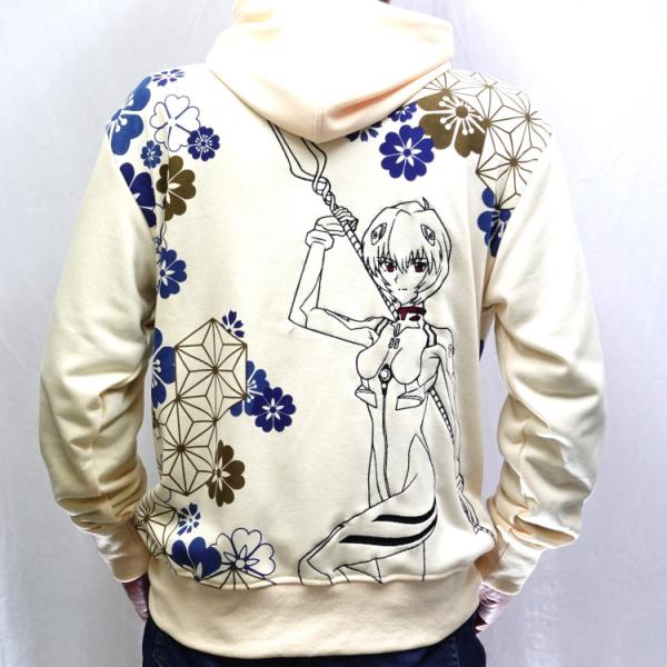 エヴァンゲリオン×錦 コラボスウェットジップパーカー 544200 華小紋綾波 綾波レイ 和柄 EV...