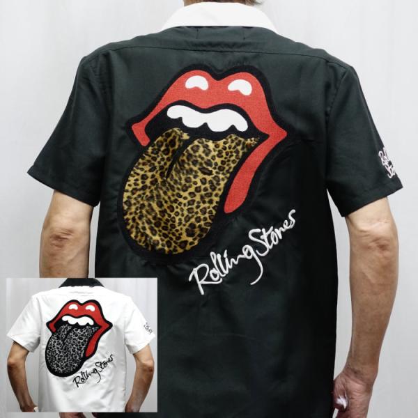 THE ROLLINGSTONES×JACKROSE アニマルパッチワークボウリングシャツ 5545...