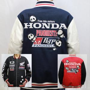 HONDA×パンディエスタ HRC TEAMスタジアムブルゾン 592505 パンダ アメカジ バイク レース WGP モータースポーツ ホンダ×PANDIESTA JAPAN｜bscrawler