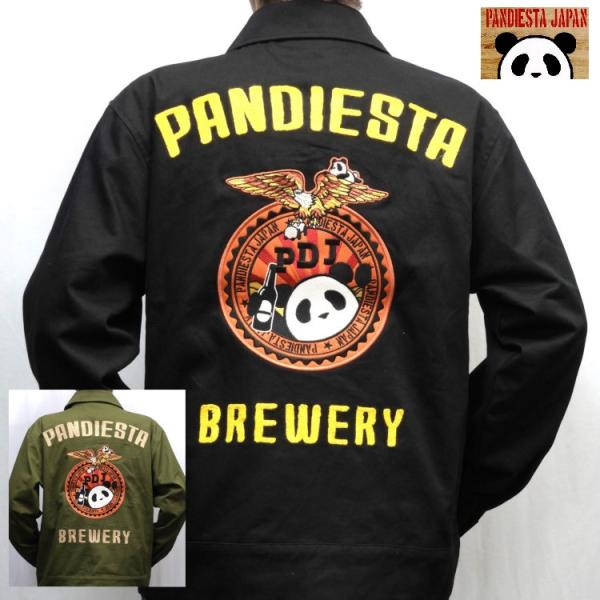 パンディエスタ PANDIESTA JAPAN ツイルワークジャケット 595202 パンダブルワリ...