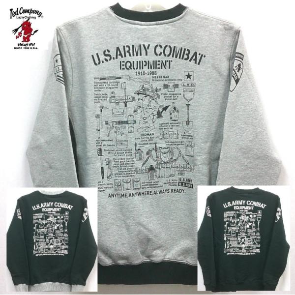 テッドマン TEDMANスウェットクルーネックトレーナー TDSW-1200 アメカジ バイカー 大...