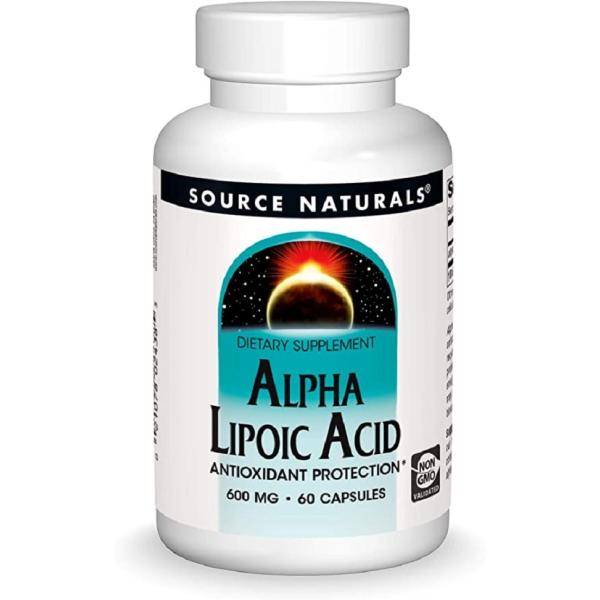 SOURCE NATURALS  アルファリポイック酸 600mg　 60カプセル　αーリポイック酸
