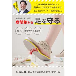 災害 防災グッズ 釘踏み防止インソール 防災靴...の詳細画像1