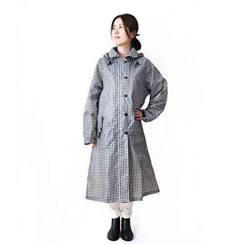 Fresco レディース用 レインコート ブラックチェック BSM-RC02-LC【アウトレット品】