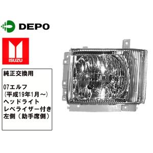 いすゞ エルフ NLR85N 純正 ヘッドランプ 左 ハロゲン 24V KOITO110