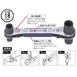 トップ工業 4サイズ 板型ラチェットレンチ ラ...の詳細画像1
