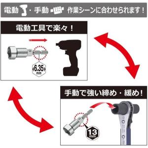 トップ工業 4サイズ 板型ラチェットレンチ ラ...の詳細画像2