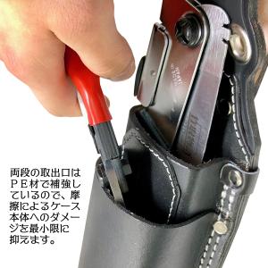 極匠 高級牛黒革 折込鋸差し 2段タイプ 剪定...の詳細画像2