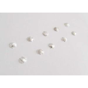 貝殻モチーフ金属パーツシルバー5mm 10個セ...の詳細画像2