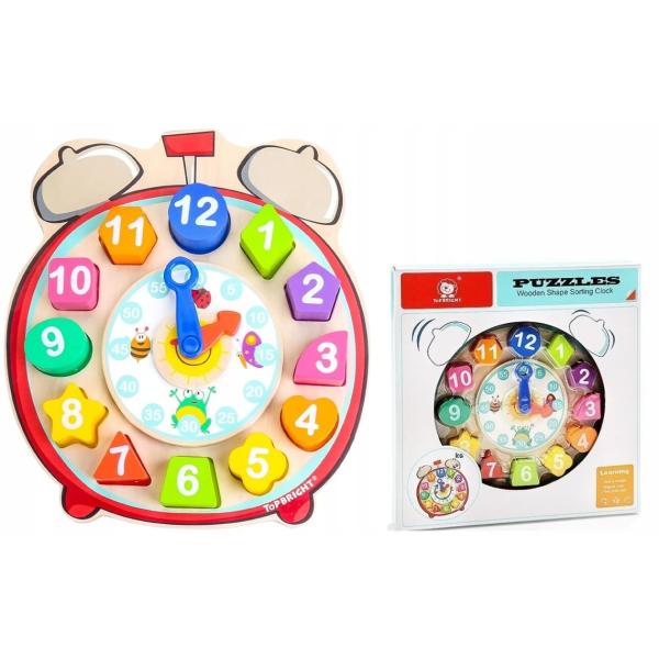 トップブライト(Top Bright) チクタク時計の木製パズル 時計おもちゃ 型はめパズル 120...