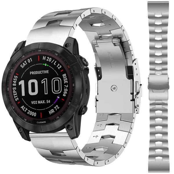 金属高級バンド 対応Garmin TACTIX 7/ DELTA/Enduro/Garmin End...