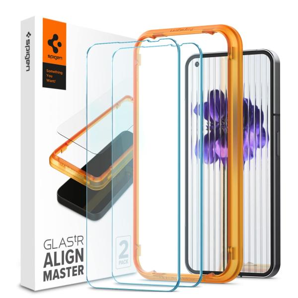 Spigen AlignMaster ガラスフィルム Nothing Phone (1) 用 ガイド...