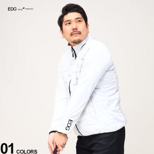 エドウィン ゴルフ ジャケット 大きいサイズ メンズ ストレッチ キルト ブルゾン スポーツ ホワイト 2L-4L EDWIN GOLF ゴルフ｜btclub