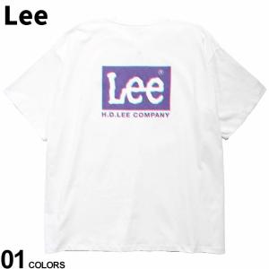 Lee リー 半袖 Tシャツ バックロゴプリント クルーネック トップス クルー 大きいサイズ メンズ 3L 4L 5L ホワイト｜大きいサイズのサカゼン