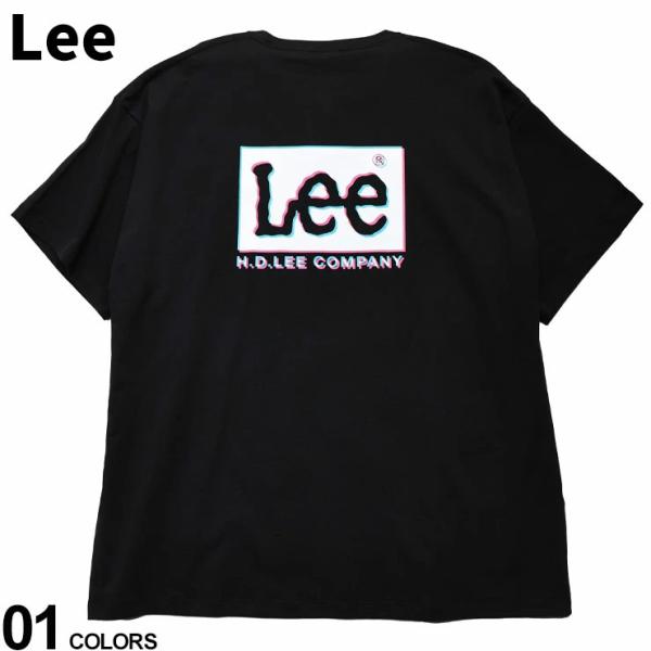 Lee 半袖 Tシャツ バックロゴプリント クルーネック クルー 大きいサイズ メンズ 3L 4L ...