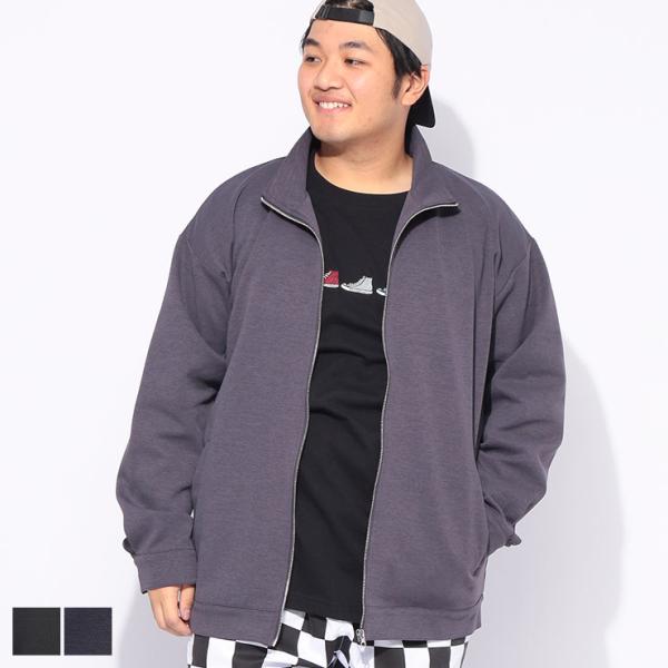 ジャケット メンズ 大きいサイズ 杢ダンボール フルジップ ブルゾン アウター スタンド ジップ 無...