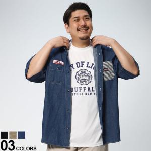 ワークシャツ 大きいサイズ メンズ ワッペン ポケット 半袖シャツ 3L-5L GENUINE DICKIES ジェニュインディッキーズ｜btclub