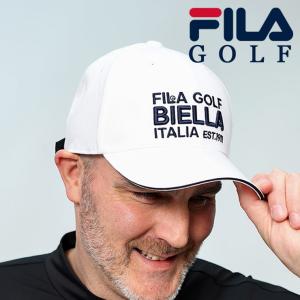 FILA GOLF フィラ キャップ ロゴ刺繍 柔らかツバ ゴルフ スポーツ 大きいサイズ メンズ ホワイト 4L｜btclub