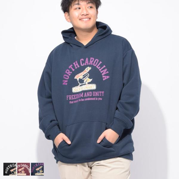 スマックアスピレーション 長袖 パーカー メンズ 大きいサイズ スウェット カレッジプリント ロゴ ...